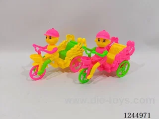 Wire-pulling tricycle with light