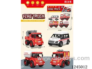pull back city fire brigade fire truck