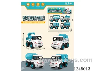 pull back city environmental protection team sanitation vehicle