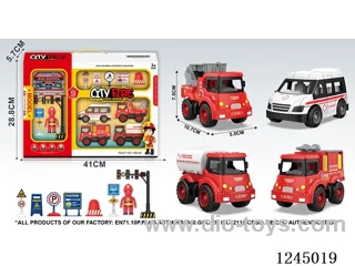 pull back city fire truck