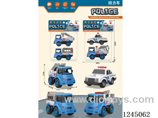 pull back city law enforcement team police car 2PCS