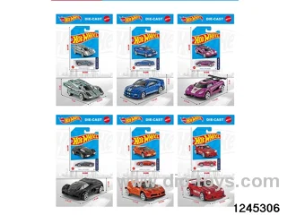 1:64 free wheel metal car (6 style random mix)