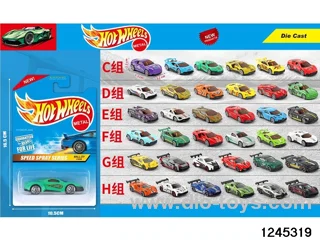 1:64 free wheel metal car (C/D/E/F/G/H random only 1-2 sets mix)