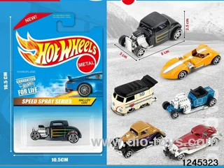 1:64 free wheel metal car (6 style random mix)
