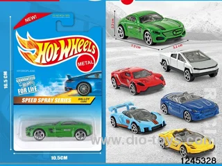 1:64 free wheel metal car (6 style random mix)