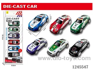 pull back police tin car 6 PCS