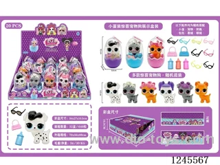 Small egg loaded surprise pet dog (20pcs/display box)