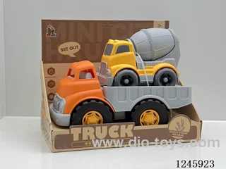 Straw Cartoon Flatbed Truck (free wheel)
