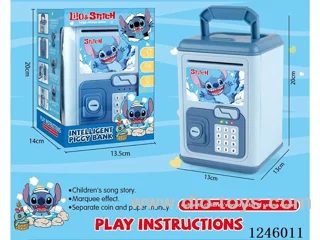 Stitch piggy bank(music version) (key unlocking/music/lighting)