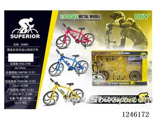 1:10 Alloy Mountain Bike, 3 Colours Mixed-free wheel