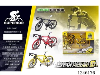 1:10 Alloy Mountain Bike, 3 Colours Mixed-free wheel