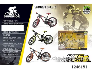 1:10 Alloy Mountain Bike, 3 Colours Mixed-free wheel