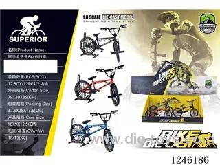 1:10 Alloy Mountain Bicycle 12PCS, 3 Colours Mixed - Free Wheel