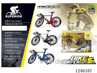 1:10 Alloy Mountain Bicycle, 3 Colours Mixed - Free Wheel