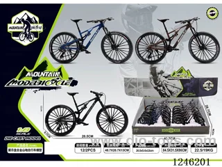 1:10 Alloy Mountain Bike 12PCS, 3 Colours Mixed - free wheel