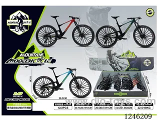1:10 Alloy Mountain Bike 12PCS, 3 Colours Mixed - free wheel