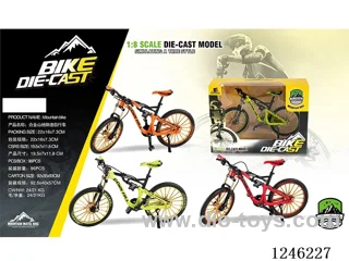 1:8 Alloy Mountain Bicycle, 3 Colours Mixed-free wheel