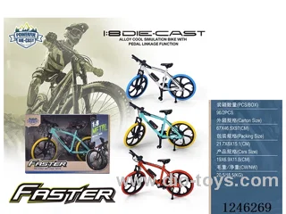 1:8 Alloy Mountain Bike 3 Colours Mixed - free wheel