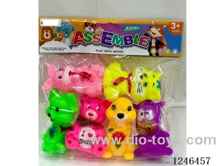 Rubber-moulded BB Whistle Animals 6PCS