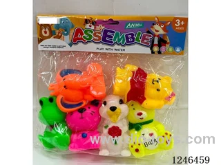 Rubber-moulded BB Whistle Animals 6PCS