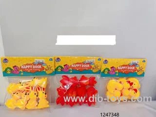 Rubber yellow duck toy in PVC header bag