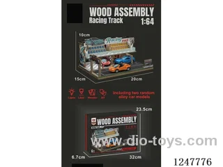 DIY wooden assembled race track model