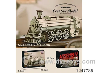 DIY wooden pull back locomotive