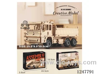 DIY wooden pull back engineering Truck