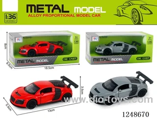 1:36 Alloy Audi R8 Model