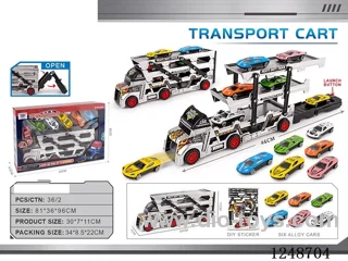 Folding transport catapult car with 6 alloy cars