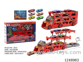 Folding transport catapult car with 6 alloy cars and 1 map