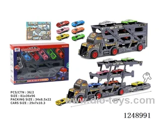 Folding transport catapult car with 6 alloy cars and 1 map