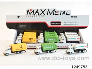 free wheel alloy car 3 mixed - optional model 12PCS