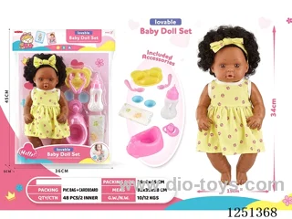 14 inch doll set with IC included battery 3*AG13