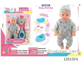 14 inch doll set with IC included battery 3*AG13