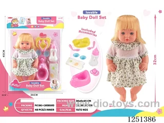 14 inch doll set with IC included battery 3*AG13