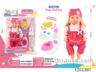 14 inch doll set with IC included battery 3*AG13