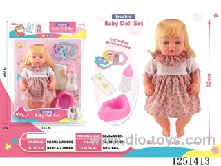 14 inch doll set with IC included battery 3*AG13