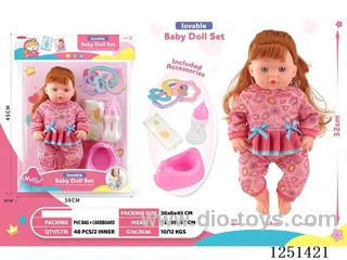 14 inch doll set with IC included battery 3*AG13