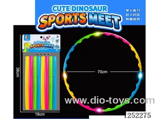 Hula hoop 8 sections with 4 lights approx. 70cm diameter