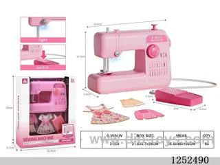 Electric sewing machine set with light not included battery