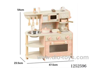 Wooden toy - Pink Coffee Maker Cooktop