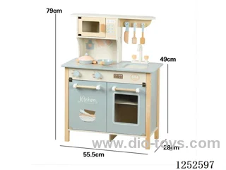 Wooden toy - Blue European Kitchen Model C