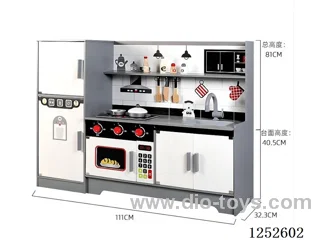 Wooden toy - Black and White Refrigerator Kitchen