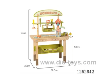 Wooden toy - Green Large Tool Counter