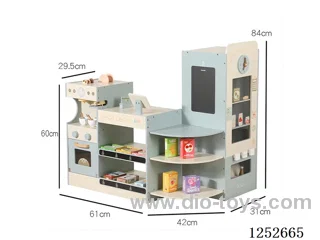 Wooden toy - Ice Cream Vending Cart - Blue Model