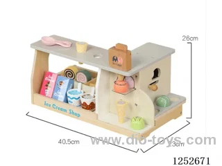 Wooden toy - Colourful Cart - Grey