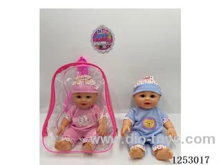 13 inch doll with 4 sound in PVC bag