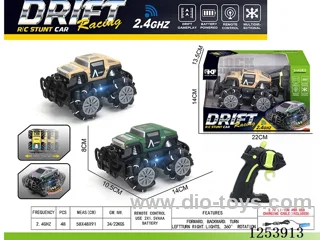 2.4G rc stunt car with light included battery