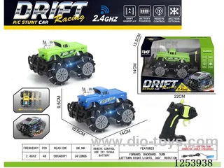 2.4G rc stunt car with light included battery